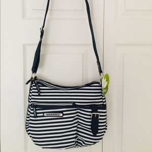 Striped Hobo by Lily Bloom, Navy & White
